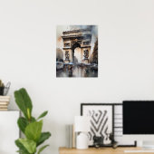 Arc de Triomphe Paris Frankrijk Kunstdruk Poster (Thuiskantoor)