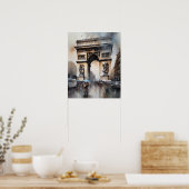 Arc de Triomphe Paris Frankrijk Kunstdruk Poster (Keuken)