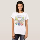 Arc de Triomphe Paris Whimsical Waterverf Sketch T-shirt (Voorkant volledig)