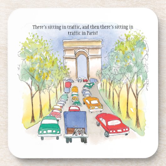 Arc De Triomphe Paris wonderkunst Bier Onderzetter (Voorkant)