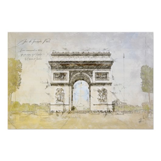 Arc de Triomphe Perfect Poster (Voorkant)