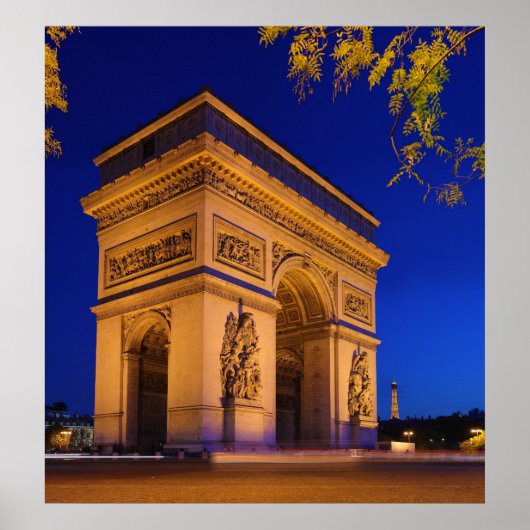 Arc de Triomphe Place de LEtoile Star Square Poster (Voorkant)