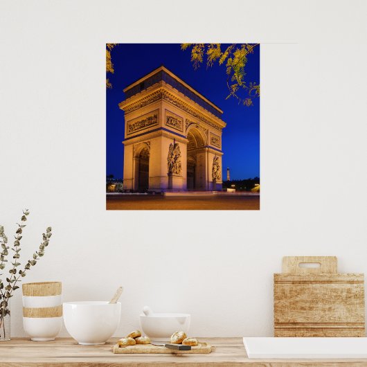 Arc de Triomphe Place de LEtoile Star Square Poster (Keuken)