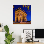 Arc de Triomphe Place de LEtoile Star Square Poster (Thuiskantoor)