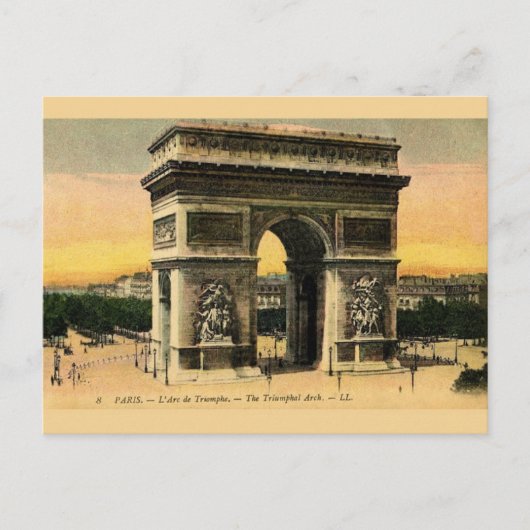 Arc De Triomphe Post Card Briefkaart (Voorkant)