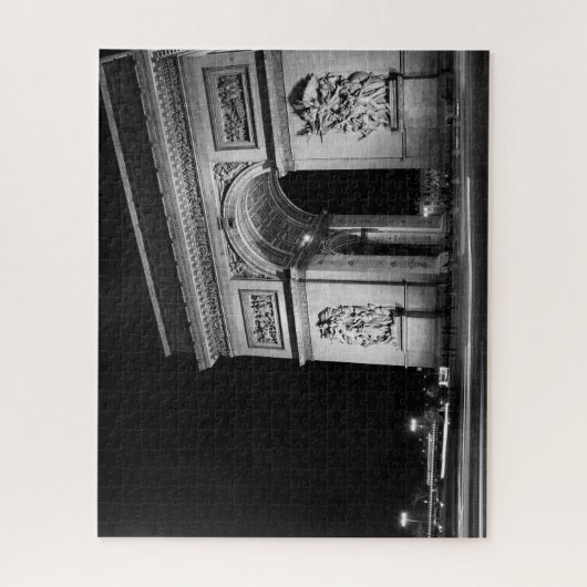 Arc de Triomphe 's nachts in Parijs Legpuzzel (Verticaal)