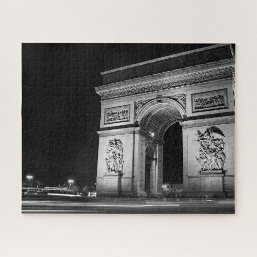 Arc de Triomphe 's nachts in Parijs Legpuzzel (Horizontaal)