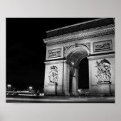 Arc de Triomphe 's nachts in Parijs Poster (Voorkant)