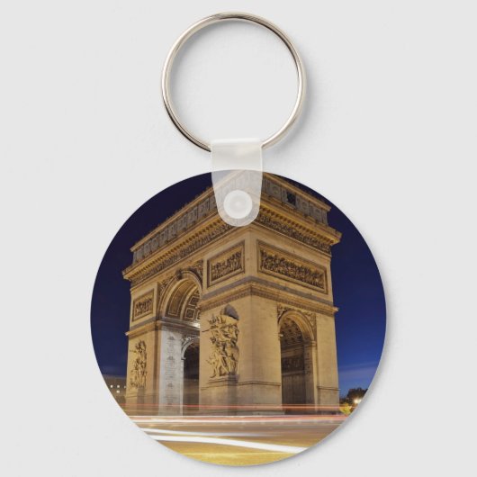 Arc De Triomphe 's nachts Sleutelhanger (Voorkant)