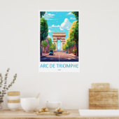 Arc De Triomphe Vintage Reisposter Ski Nationaal Poster (Keuken)