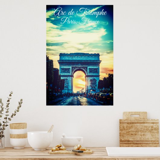 Arc de Triomphe Vivid Poster (Keuken)