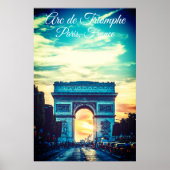 Arc de Triomphe Vivid Poster (Voorkant)