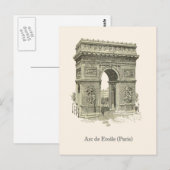 Arc de Triumphe, Parijs, Etoile Briefkaart (Voorkant / Achterkant)