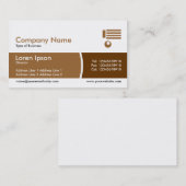 Arc Divided Band - Schaduwen van chocolade Visitekaartje (Voorkant / Achterkant)