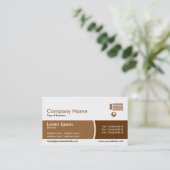 Arc Divided Band - Schaduwen van chocolade Visitekaartje (Staand voorkant)