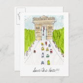 Arc d'Triomphe, Bewaar de datum!! Aankondigingskaart (Voorkant / Achterkant)