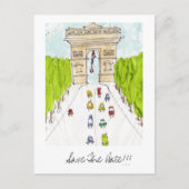 Arc d'Triomphe, Bewaar de datum!! Aankondigingskaart (Voorkant)