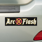 Arc Flash Black Bumpersticker (Op auto)