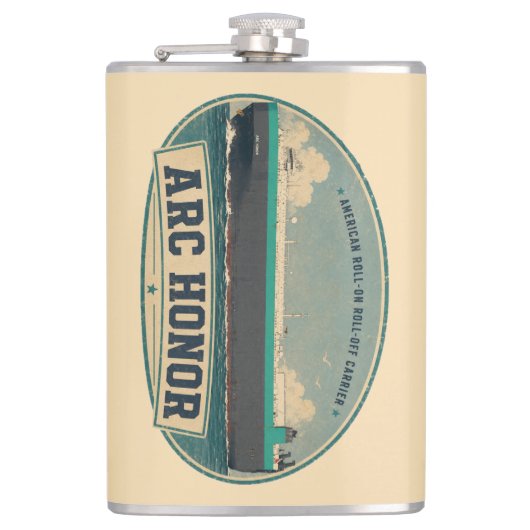 ARC Honor Vinyl Omwikkelde Flask Heupfles (Voorkant)