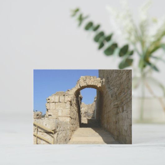 Arc in het oude Caesarea Briefkaart (Staand voorkant)