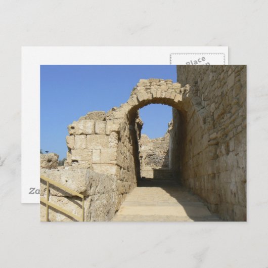 Arc in het oude Caesarea Briefkaart (Voorkant / Achterkant)