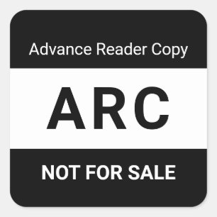 ARC Niet te koop Vooruit exemplaar Boek Auteur Vierkante Sticker