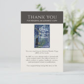 ARC Thank you Insert Card Author Review Request QR Informatiekaartje (Staand voorkant)