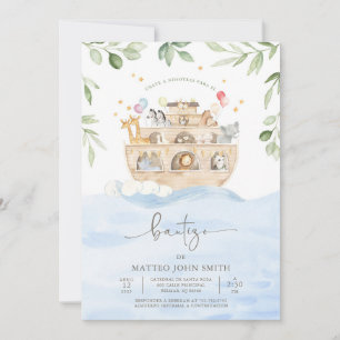 Arca de Noe Bautizo Uitnodiging Noah's Ark Doopfee