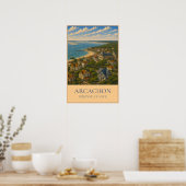 Arcachon, Frankrijk – Oude Reisposter Poster (Keuken)