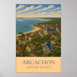 Arcachon, Frankrijk – Oude Reisposter Poster