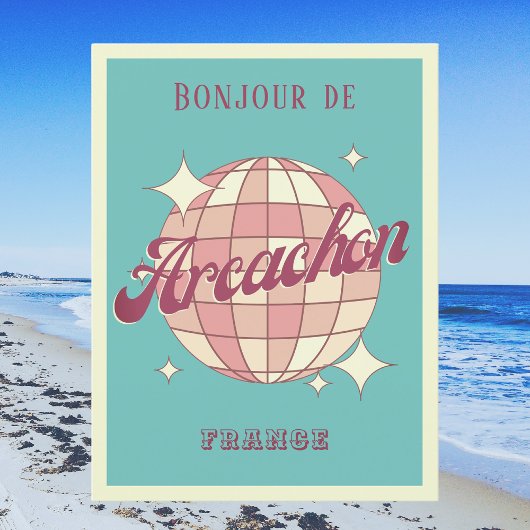 Arcachon Frankrijk vakantie retro Briefkaart