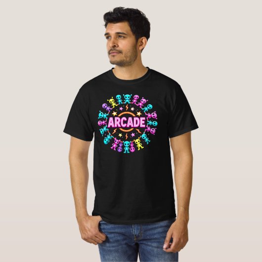 ARCADE ALIENS T-SHIRT (Voorkant volledig)