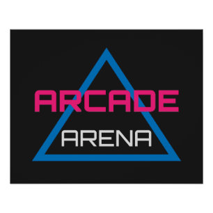 Arcade Arena Gaming Logo Perfect Poster