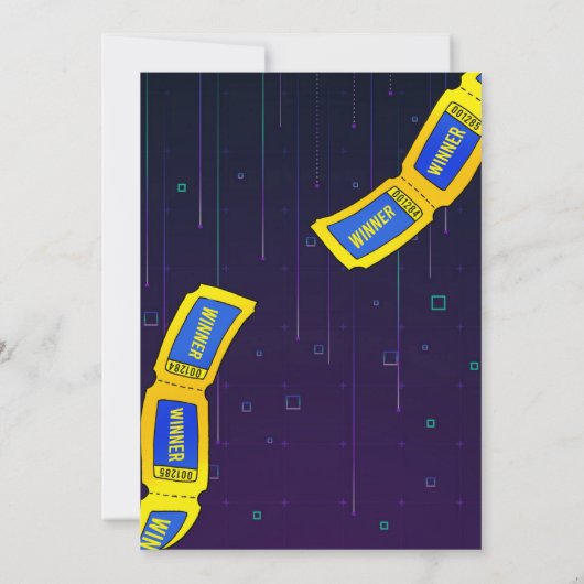 Arcade Birthday Party Invitation Kaart (Achterkant)