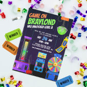 Arcade Birthday Party Invitation Kaart