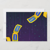 Arcade Birthday Party Photo Invitation Kaart (Achterkant)