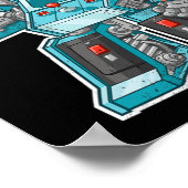 Arcade Bot- Video Game Cabinet With Joystick In Di Poster (Hoek)