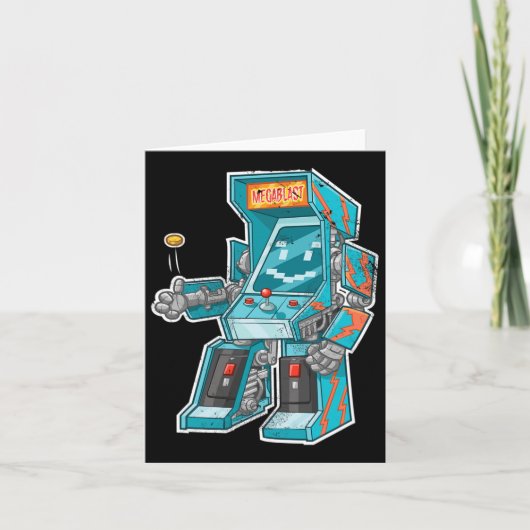 Arcade Bot- Videospelkast Met Joystick In Di Kaart (Voorkant)