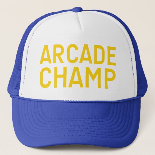 ARCADE CHAMP leuke slogan pet (Voorkant)