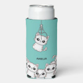 Arcade Claw Cute Kitten Grabber, gepersonaliseerd Seltzer Blikjeskoeler (Seltzer Voorkant)