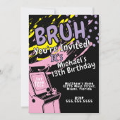 Arcade Colorful Birthday Party Pink  (Voorkant)