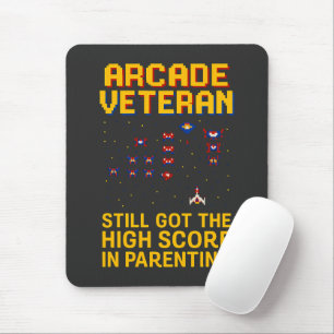 Arcade Dad Pixel Art – Retro Gamer T-shirt Muismat