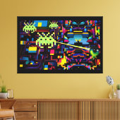 Arcade Death Machine op Patrol - Ken Gage Art Canvas Afdruk (Insitu (Woonkamer))