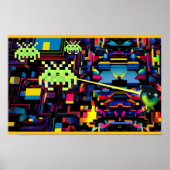 Arcade Death Machine op Patrol - Ken Gage Art Poster (Voorkant)