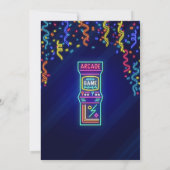 Arcade Feest Verjaardagsuitnodiging Kaart (Achterkant)