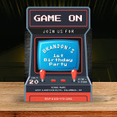 Arcade Game 1e verjaardagsfeestje Kaart