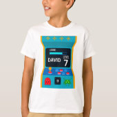 Arcade Game Birthday Boy party Level Up T-shirt (Voorkant)