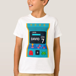 Arcade Game Birthday Boy party Level Up T-shirt