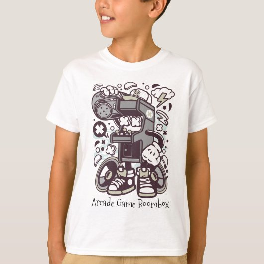 Arcade Game Boombox T-shirt (Voorkant)