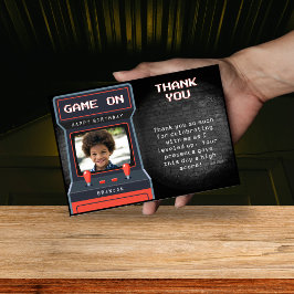 Arcade Game Foto Bakstenen Muur Retro Bedankkaart